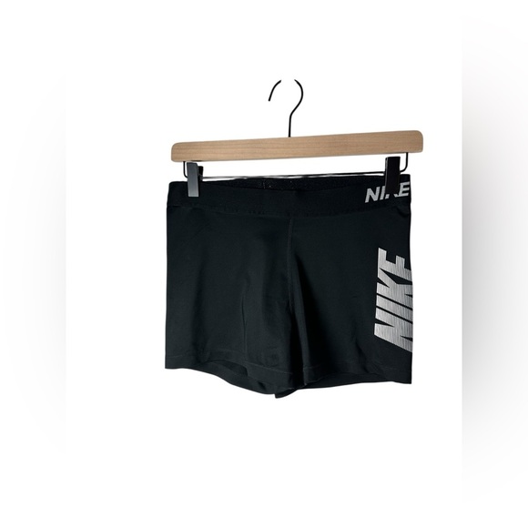 Nike Pro Black Compression Shorts "Nike" Waistband Size L - Picture 1 of 7
